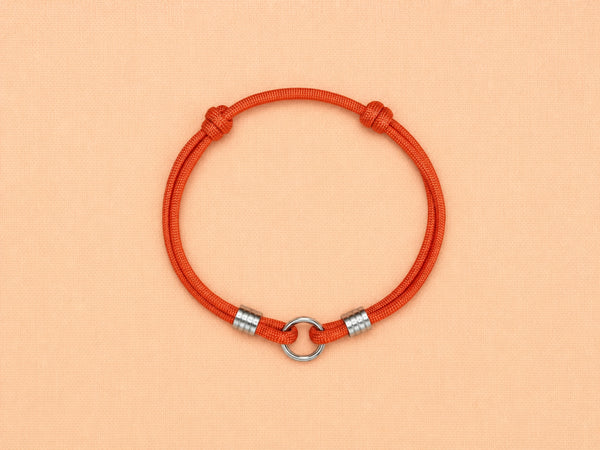 Red House Collar on peach background